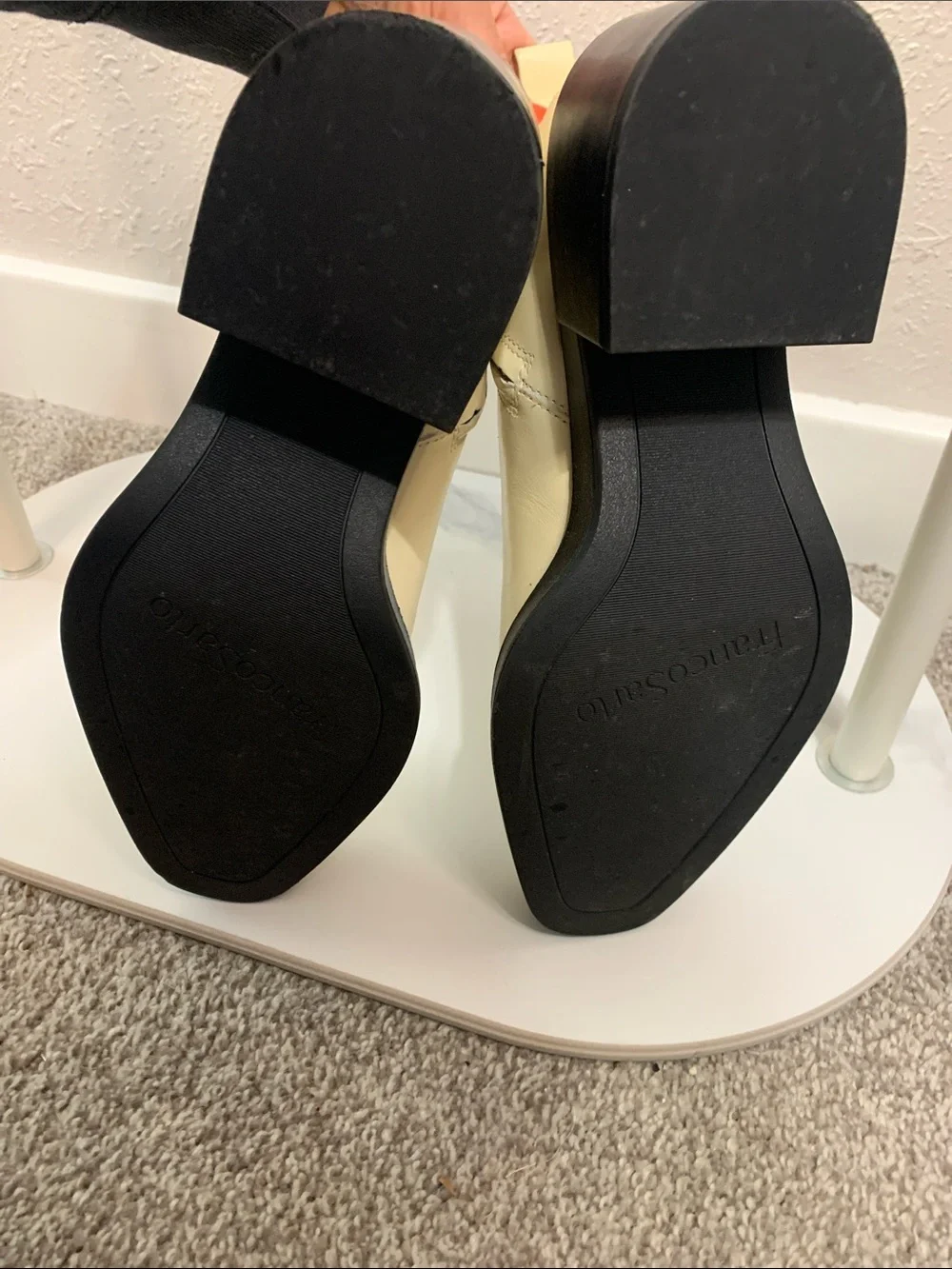 Franco Sarto cream leather